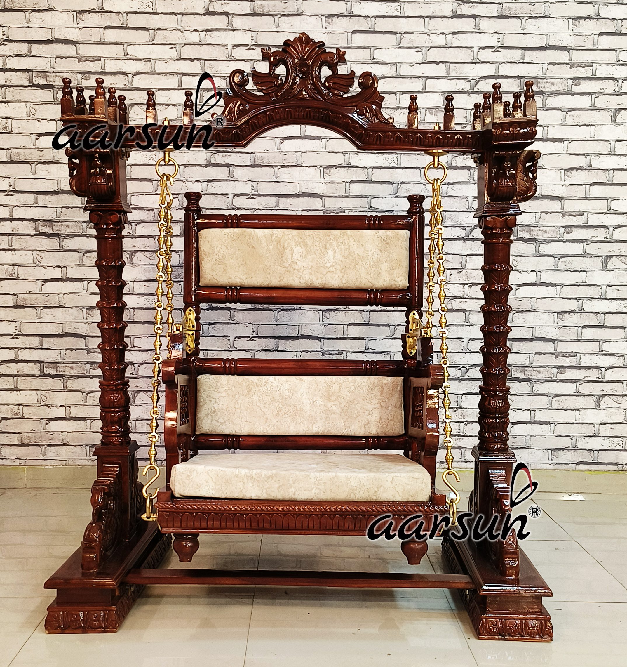 2-in-1 Swing, Wooden Cradle for Janmashtami with video view 6