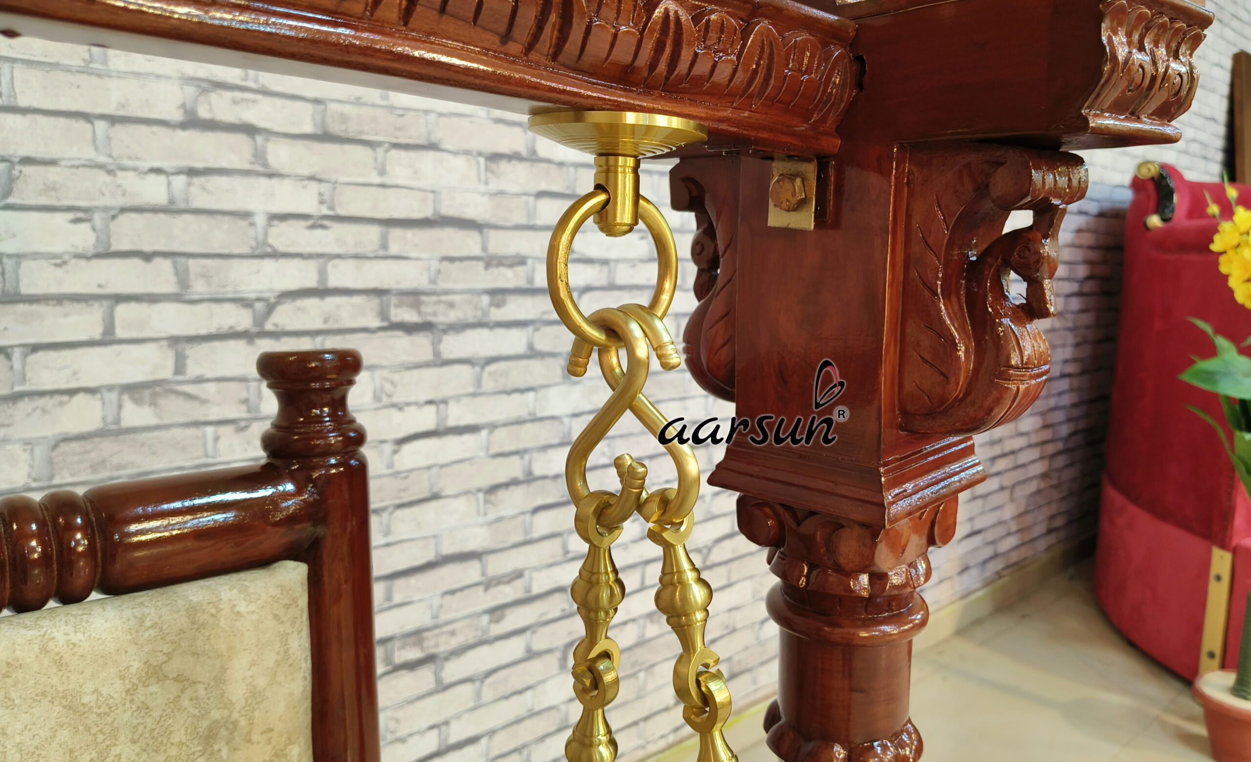 2-in-1 Swing, Wooden Cradle for Janmashtami with video view 8