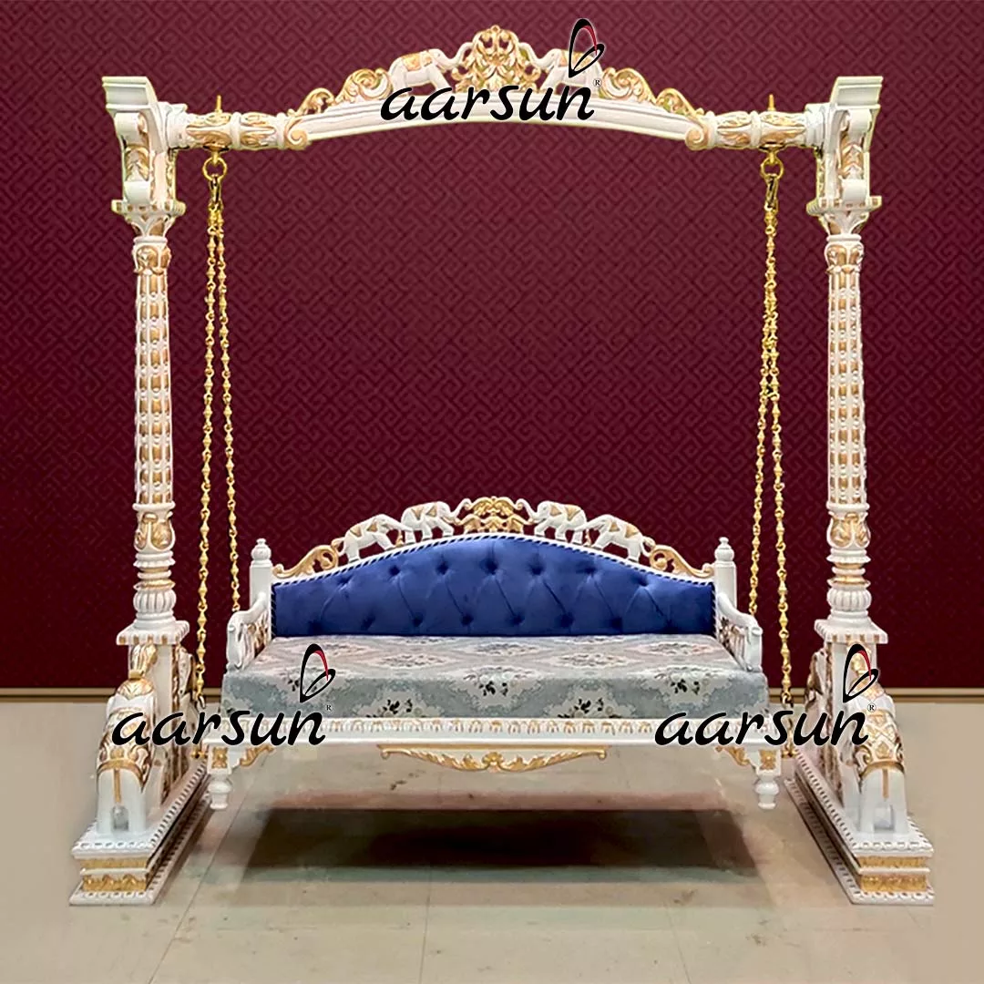 Beautiful Swing in White and Gold Unparalleled Quality