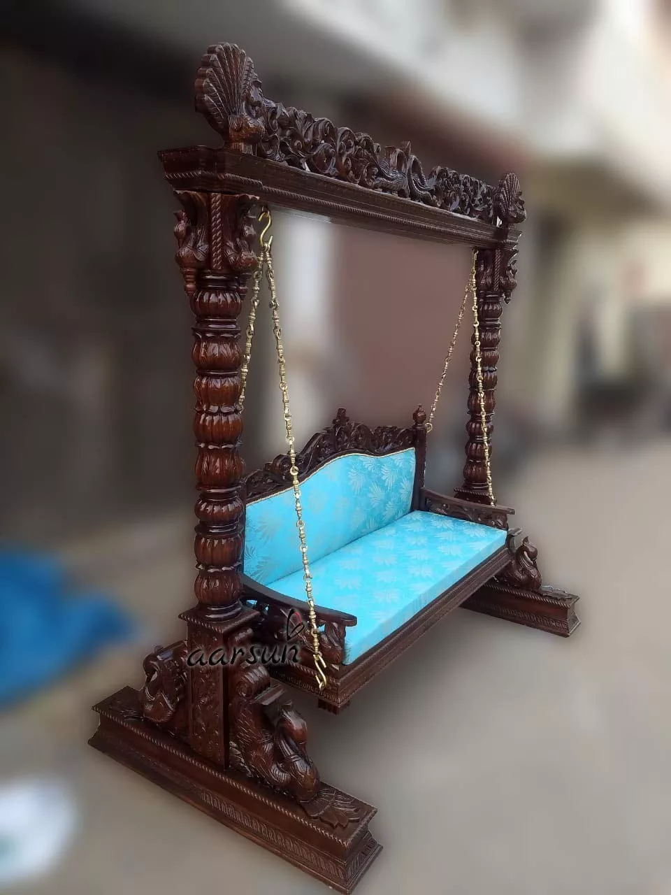 Carved Wooden Swings for Indoor view 3