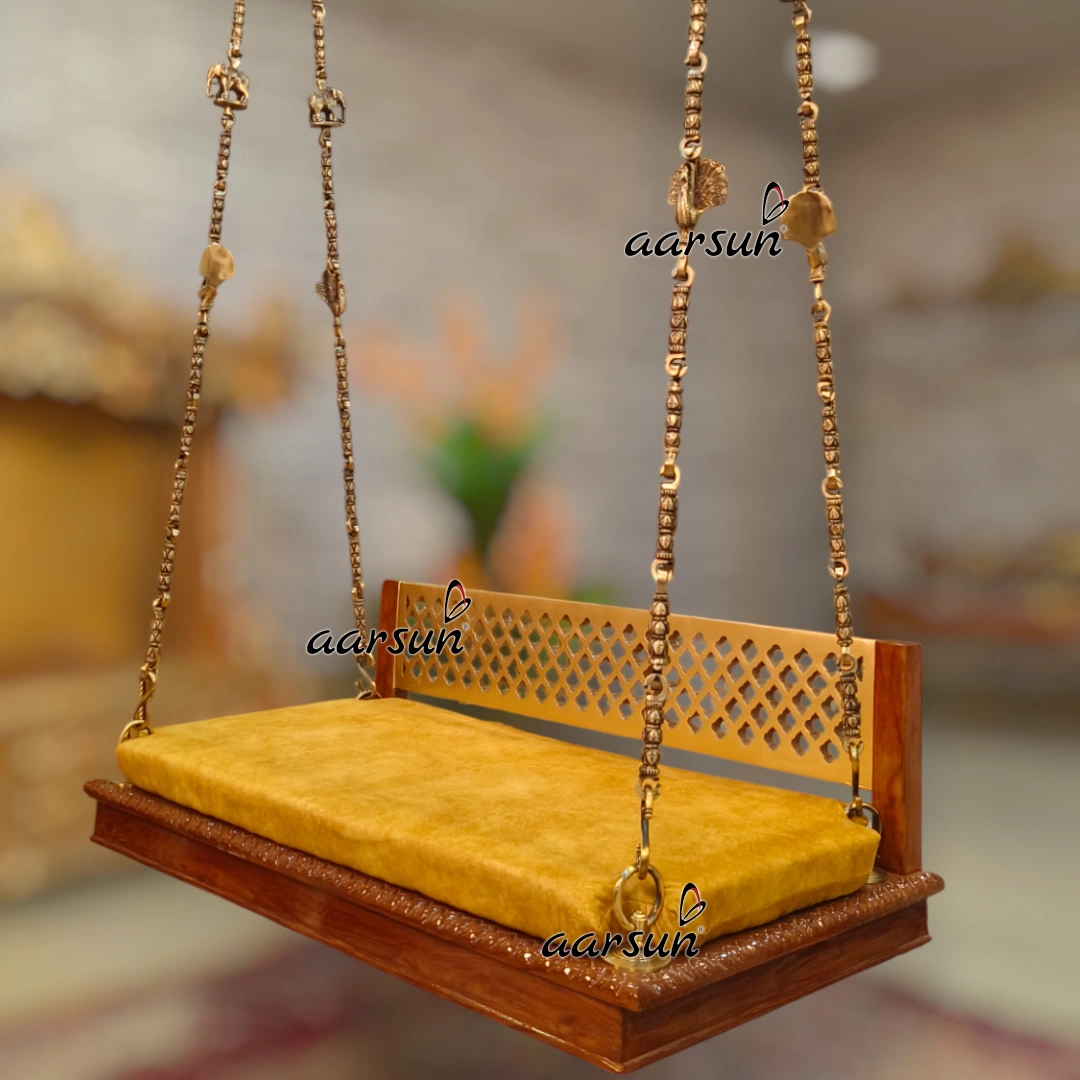 Ceiling Swing Seat with Brass chain view 4