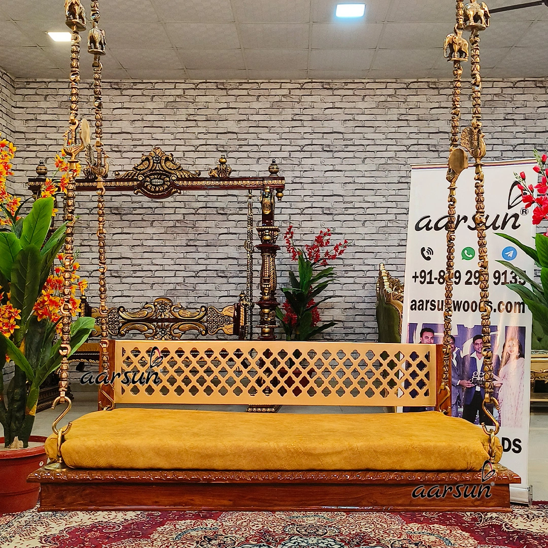 Ceiling Swing Seat with Brass chain view 6