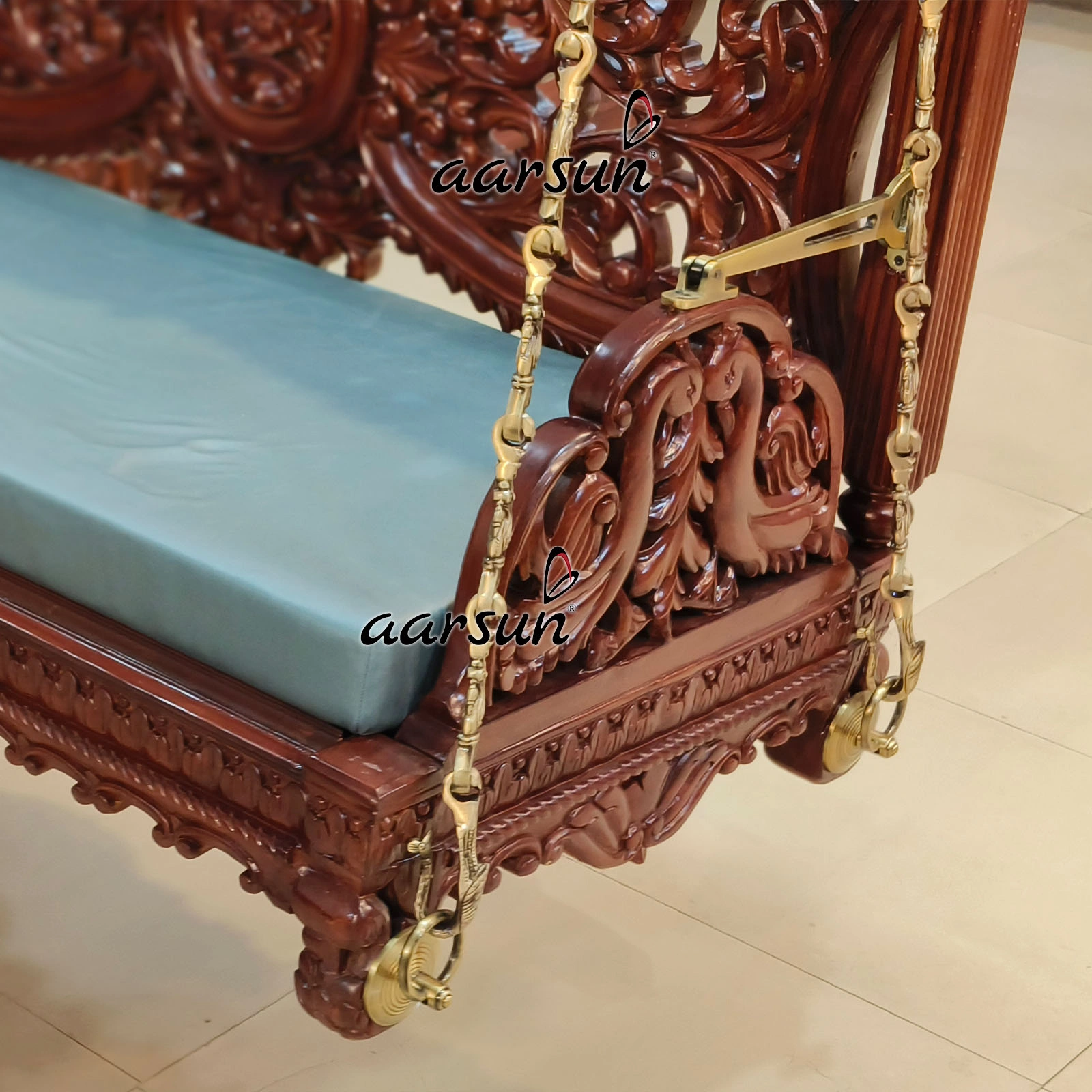 Designer Hand-carved Reversible Swing view 5