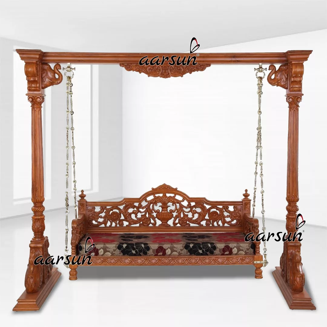 Floor Standing Indoor Wooden Jhula