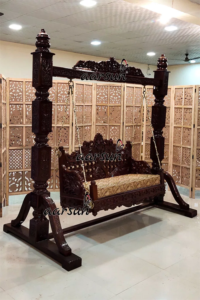 Indoor Jhula Classic Design Teak Wood view 3