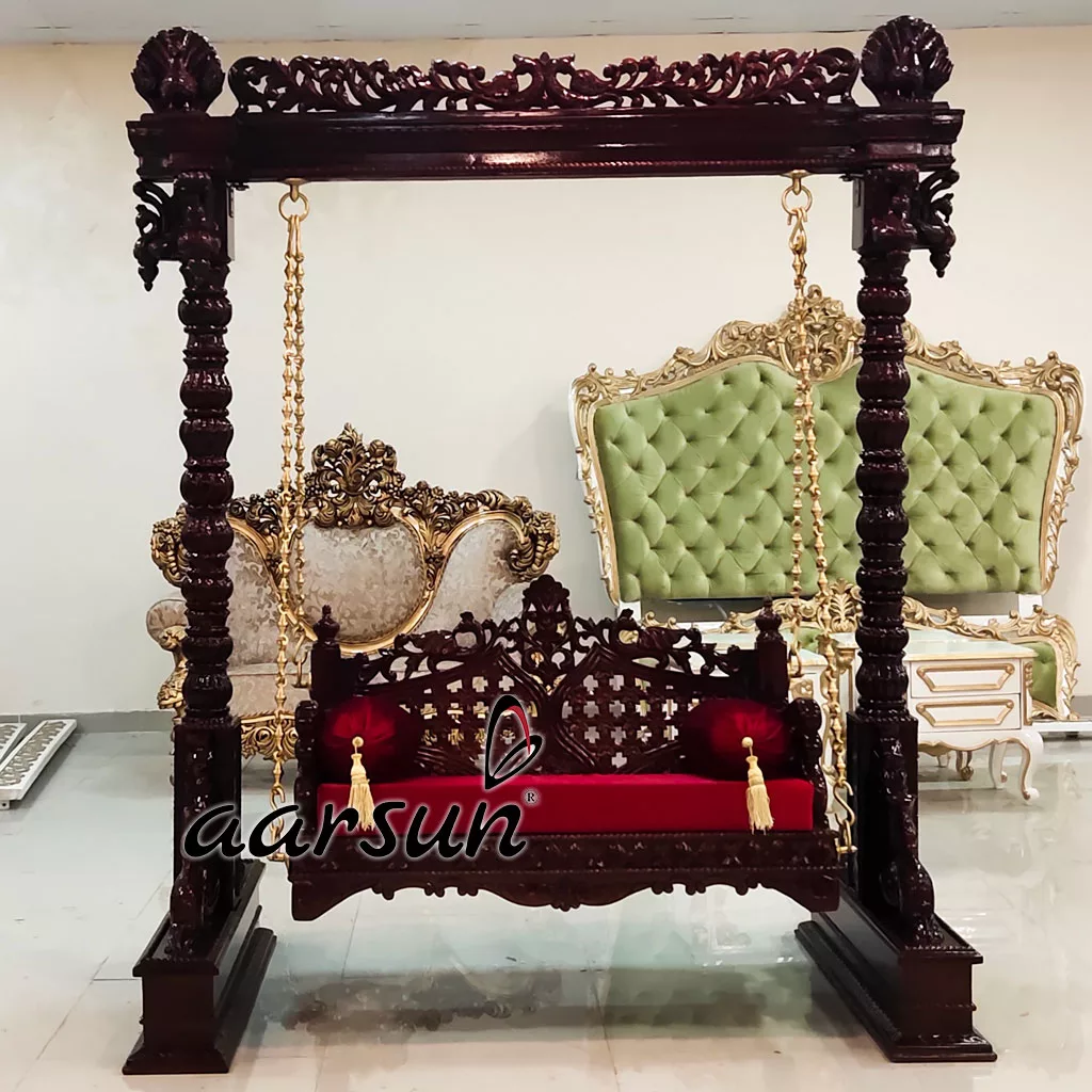 Indoor Wooden Jhoola Oonjal Swing for Home