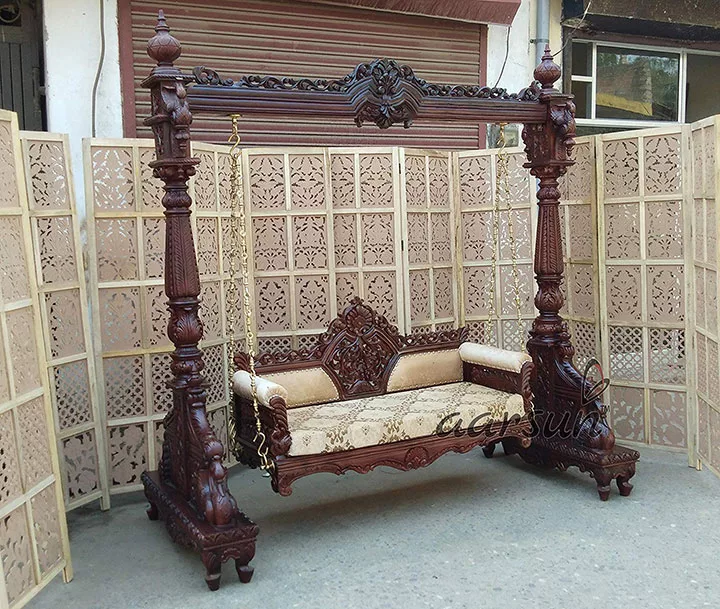 Indoor Wooden Swing / Jhula for Home view 5