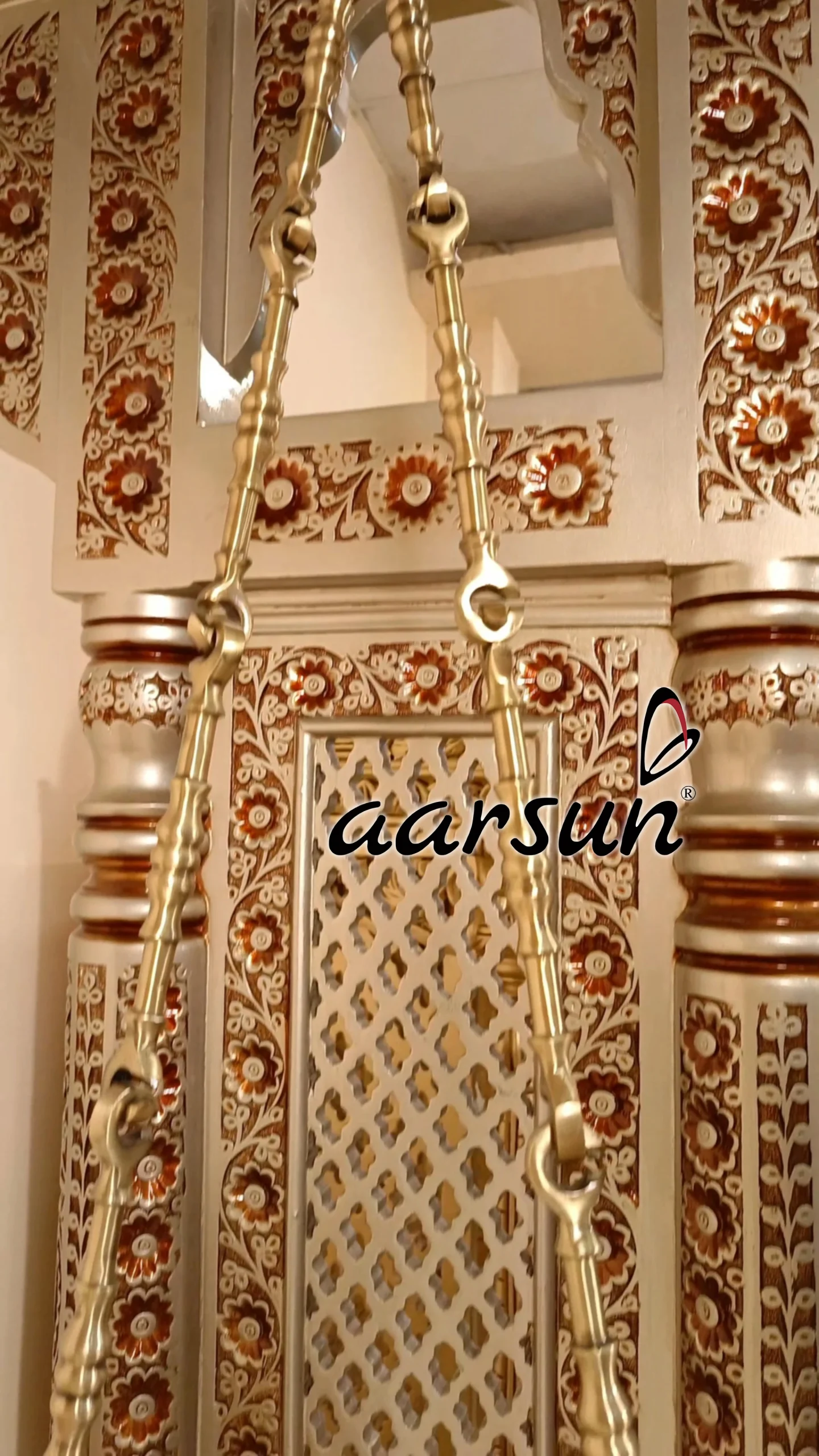 Modern Design Indoor Swing in Champagne Gold view 4