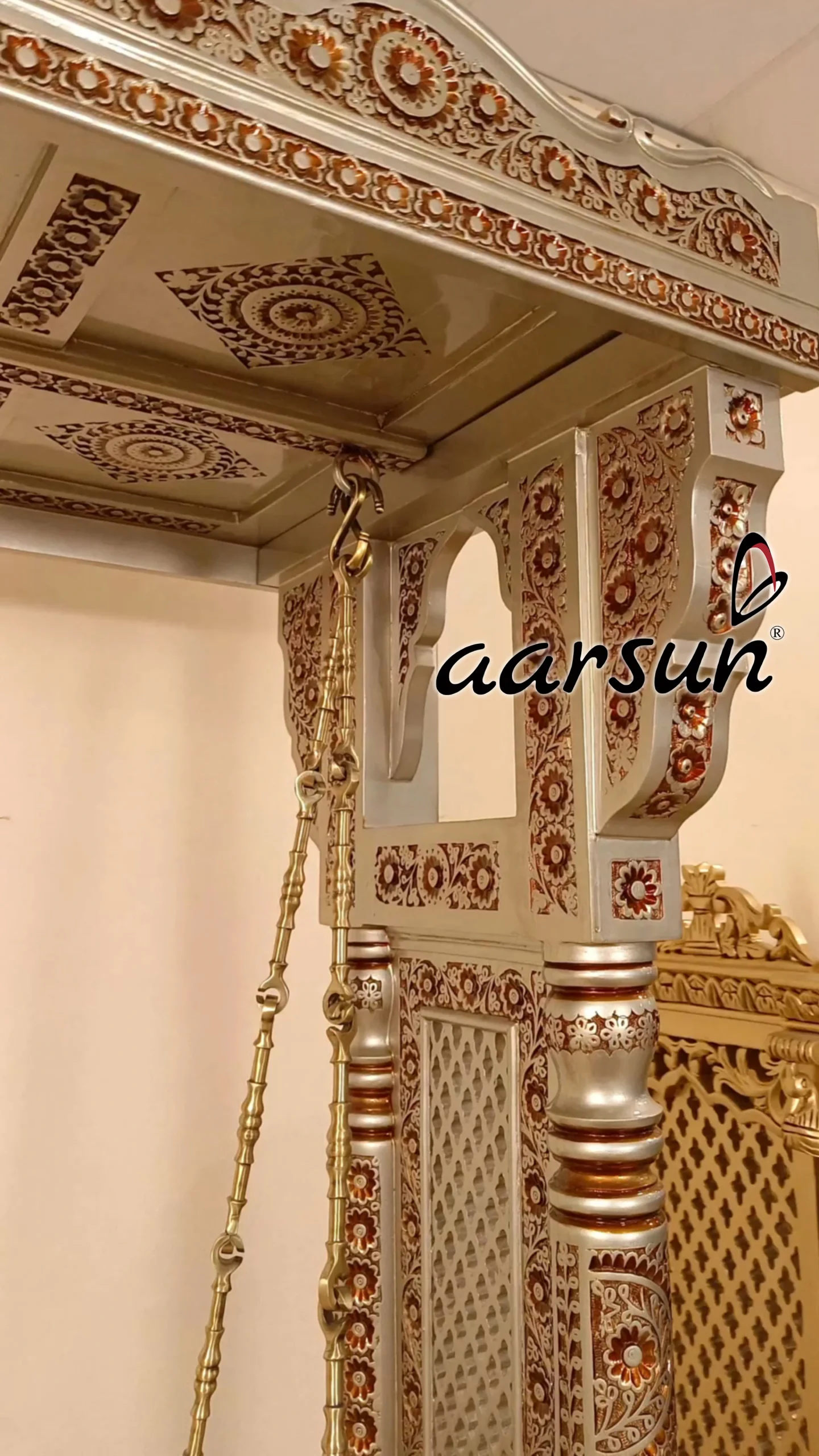 Modern Design Indoor Swing in Champagne Gold view 8