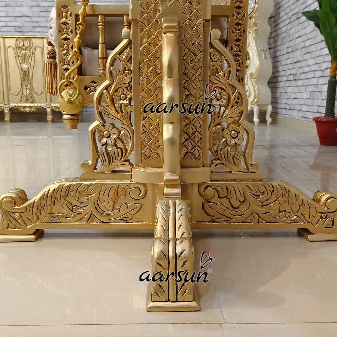 Premium Solid Wood Stand Swing for Big Living Room view 7