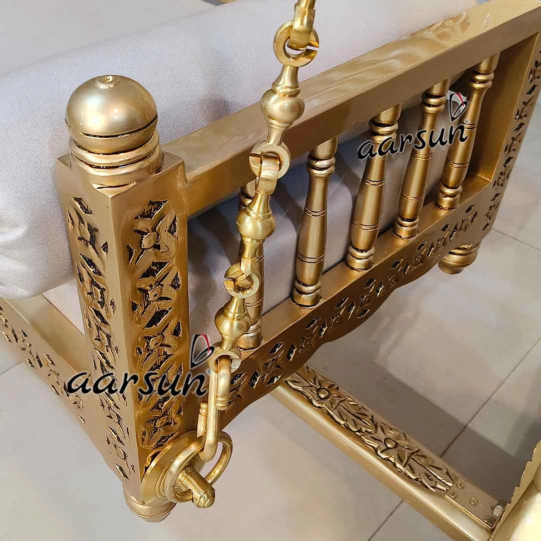 Premium Solid Wood Stand Swing for Big Living Room view 10