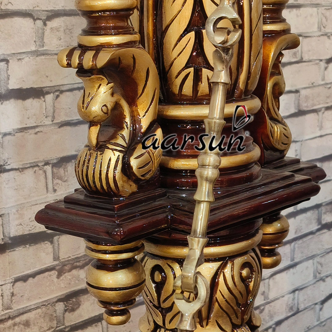 Premium Solid Wood Stand Swing with Triple Shade view 7