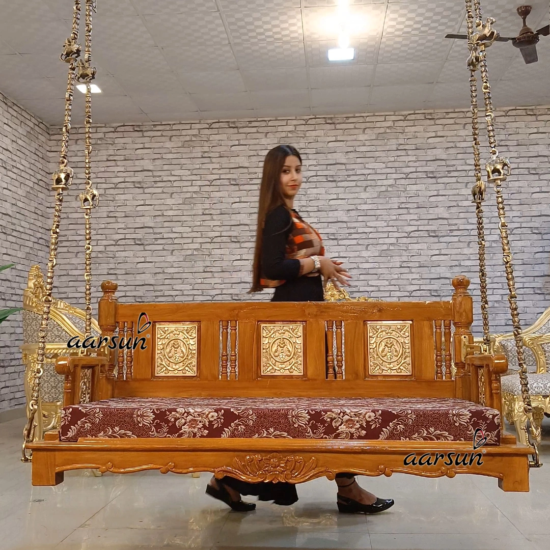 Reversible Swing Chair Online Wooden Jhula for Home