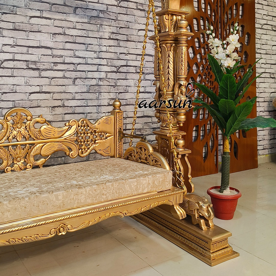 Royal Antique Finish Reversible Wooden Swing view 4