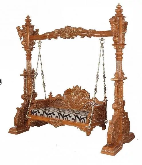 Royal Wooden Swing / Jhula for Home view 4