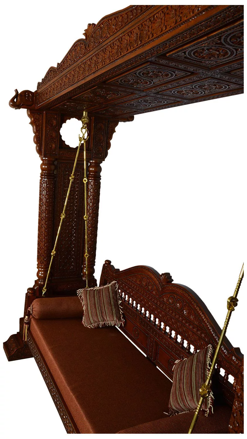 Traditional Hand Carved Wooden Jhoola view 7