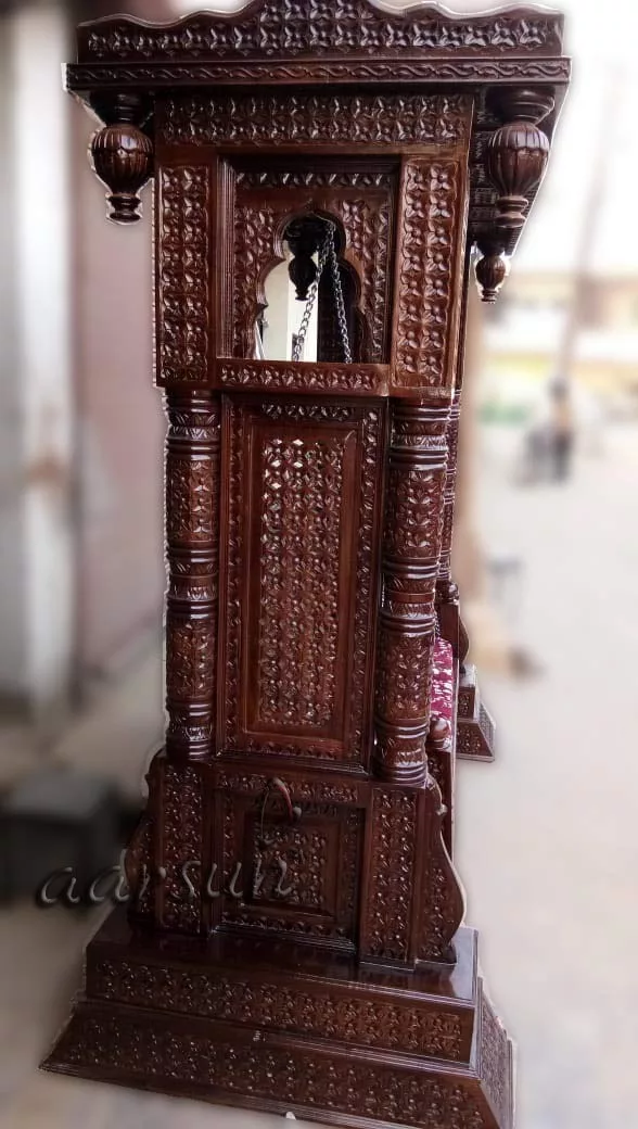 Wooden Swing / Jhula Floor Standing With Steel Chain view 6