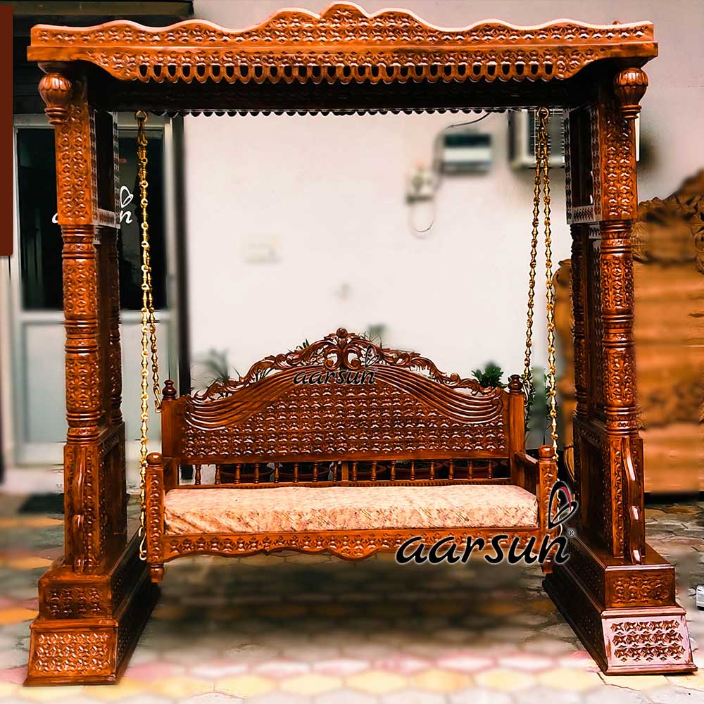 Wooden Swing Jhula Floor Standing