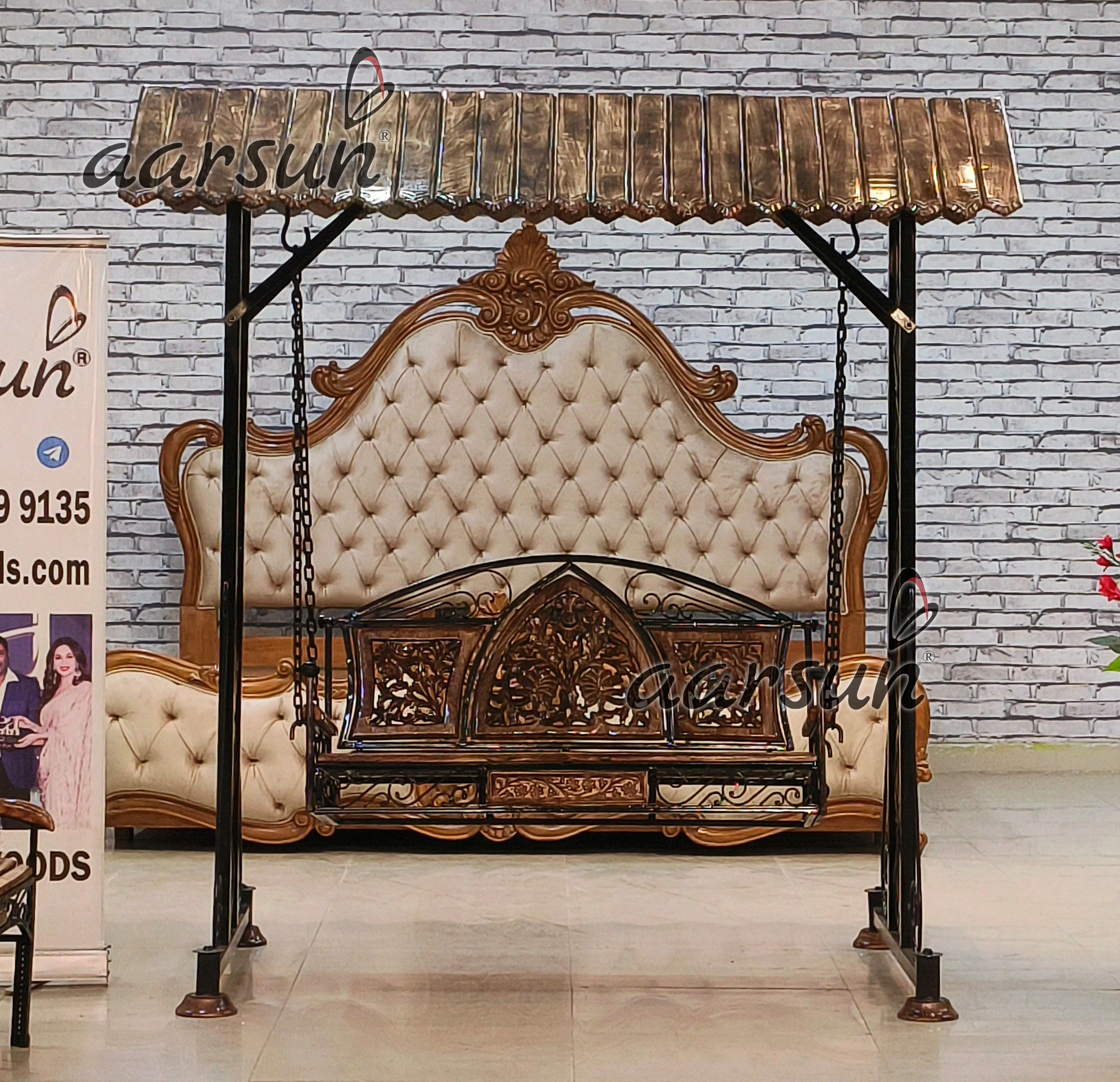 wrought iron swing set for balcony at factory price view 6
